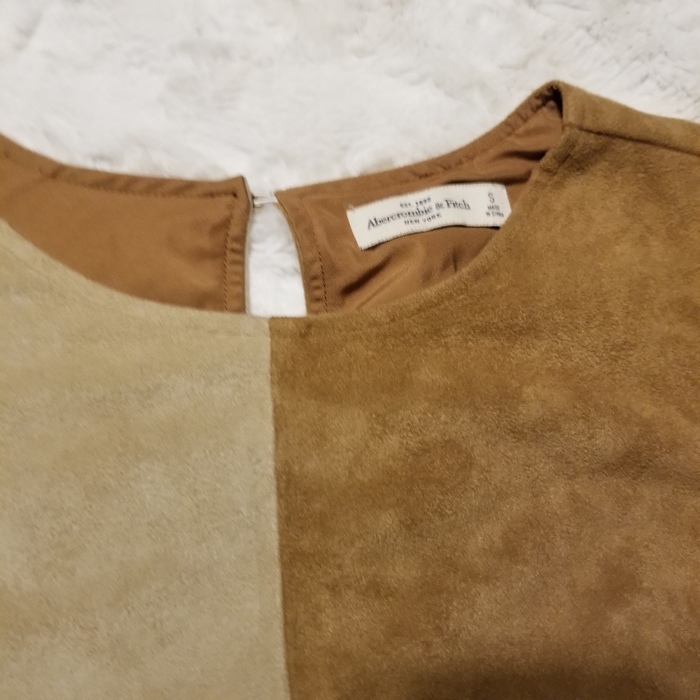 Abercrombie And Fitch Suede Mod Color Block Dress… - image 2